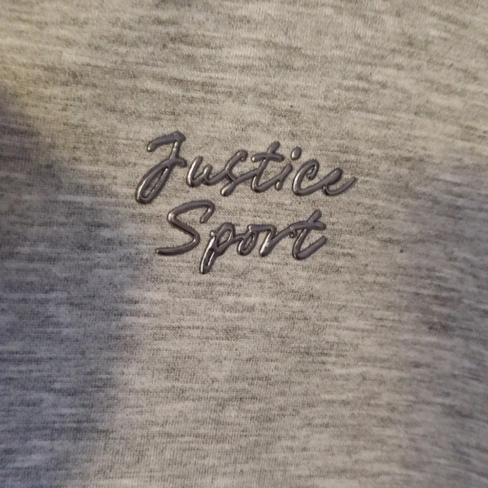 JUSTICE Girl Gray Hoodie with Logo